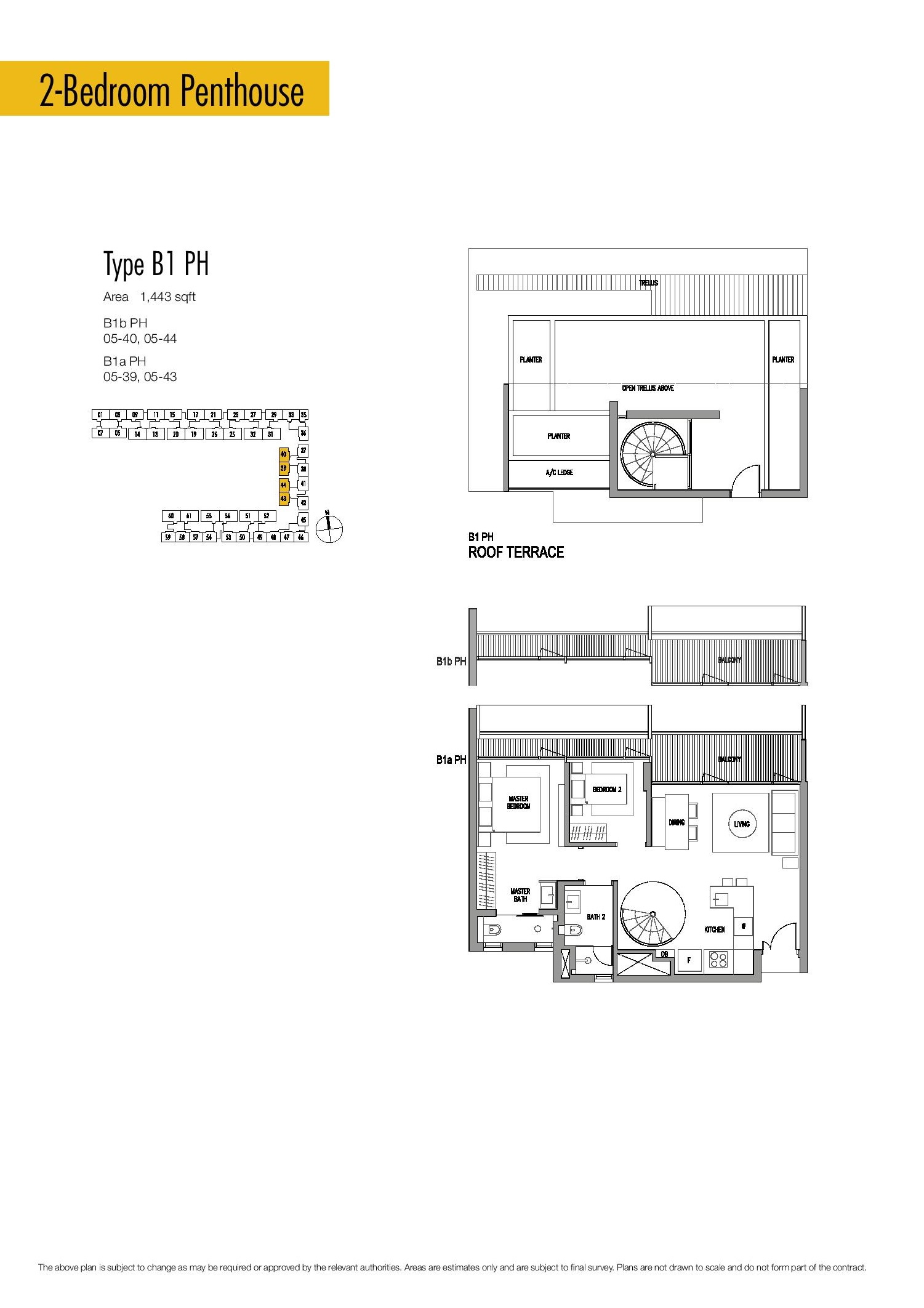 Seletar Park Residence 2 Bedroom Penthouse Type B1 PH Floor Plans