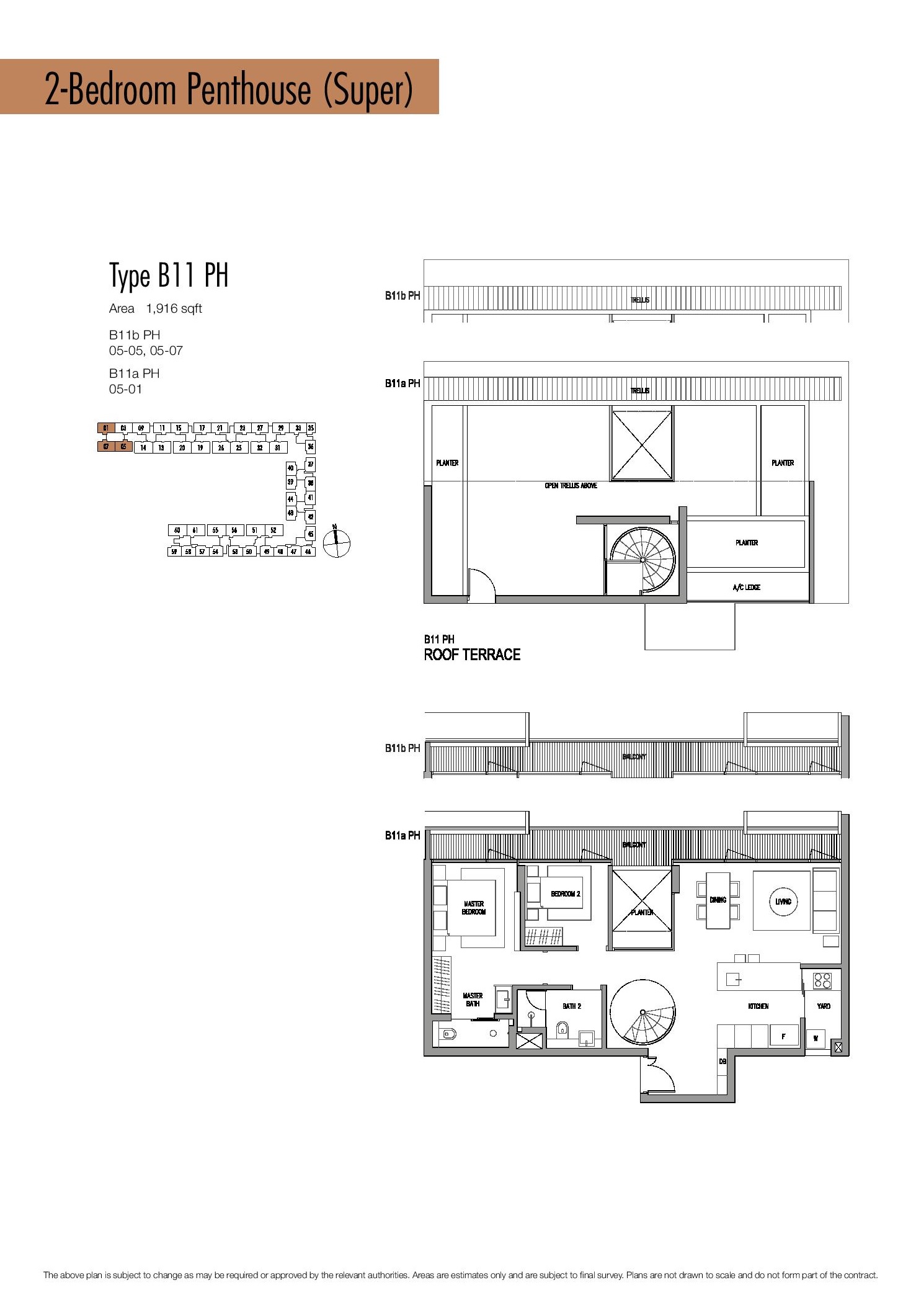 Seletar Park Residence 2 Bedroom Penthouse Type B11 PH Floor Plans