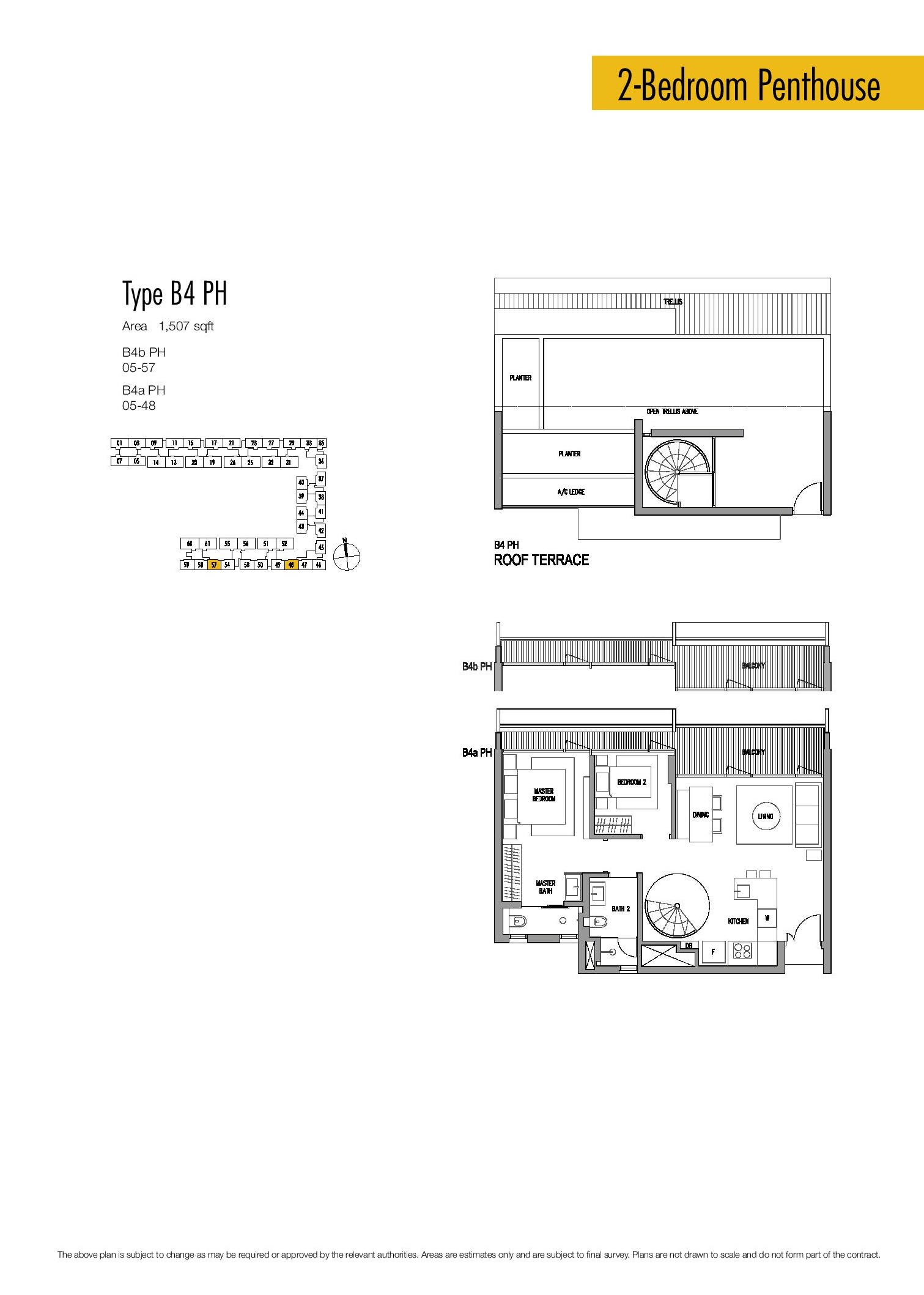 Seletar Park Residence 2 Bedroom Penthouse Type B4 PH Floor Plans