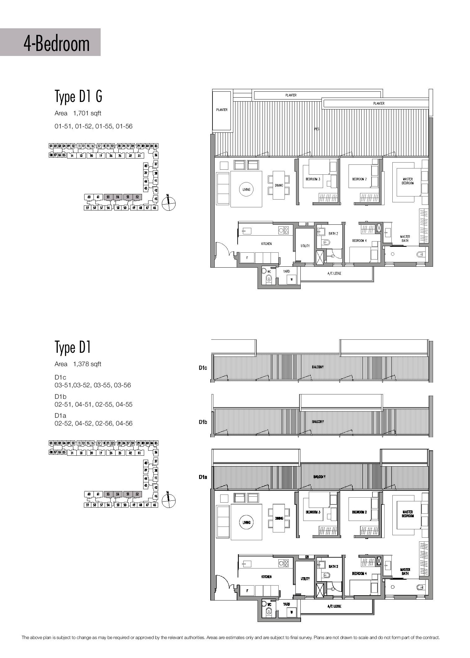 Seletar Park Residence 4 Bedroom Type D1 G Floor Plans